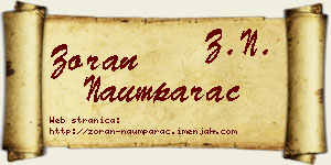 Zoran Naumparac vizit kartica